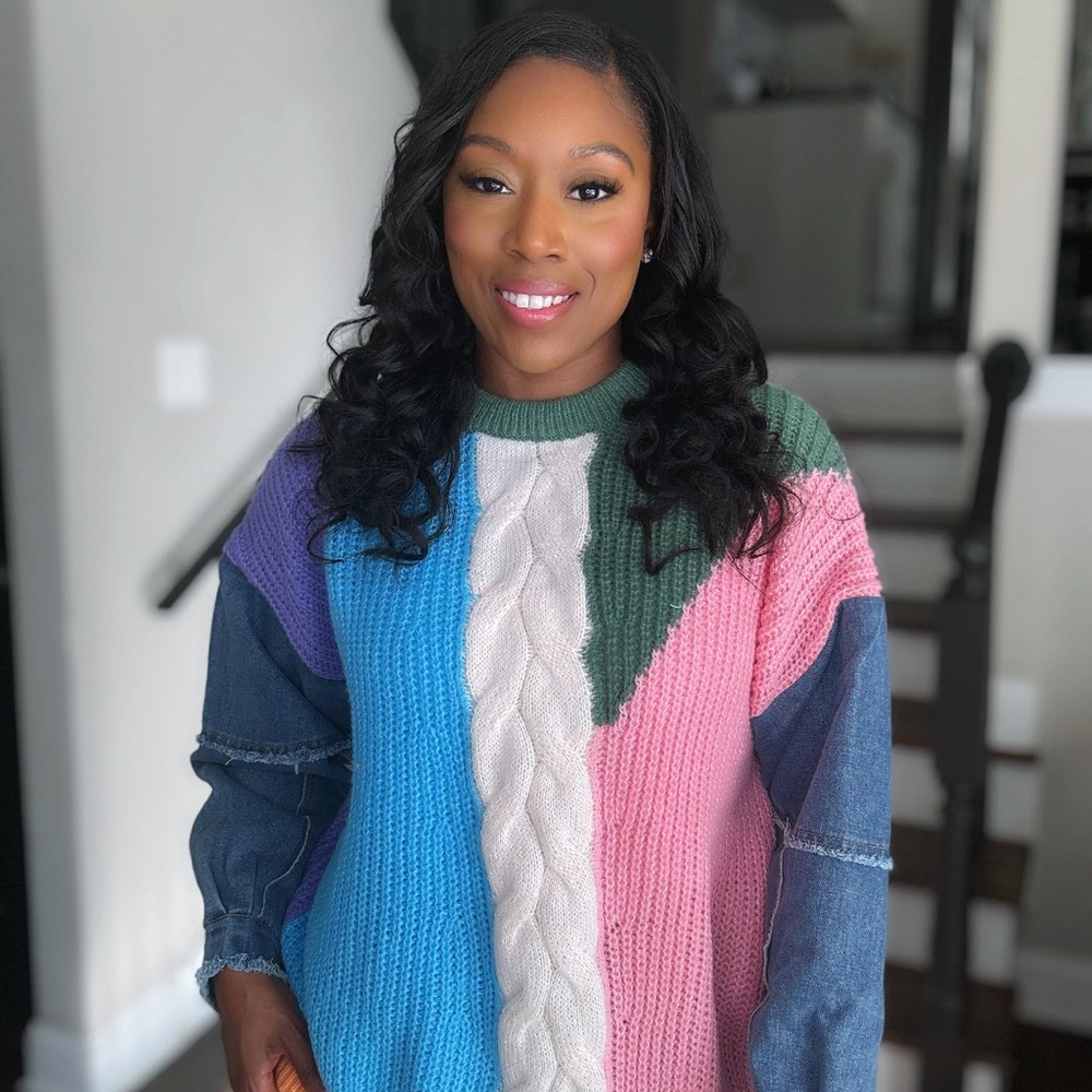 Color block sweater - Picture 3 of 5